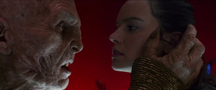 Snoke tortures Rey