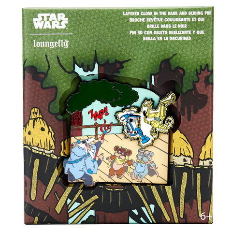 Ewoks and Droids Glow in the Dark Sliding Pin