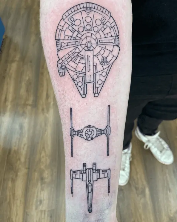 part time traveler full time explorer  Star Wars couplebest friend  tattoos 