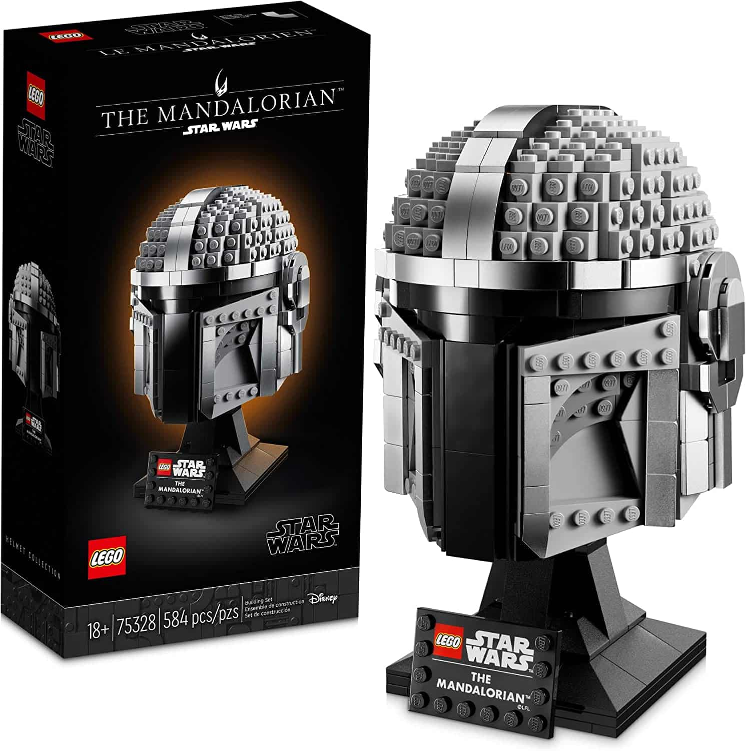 lego star wars the mandalorian helmet 75328 creative building kit