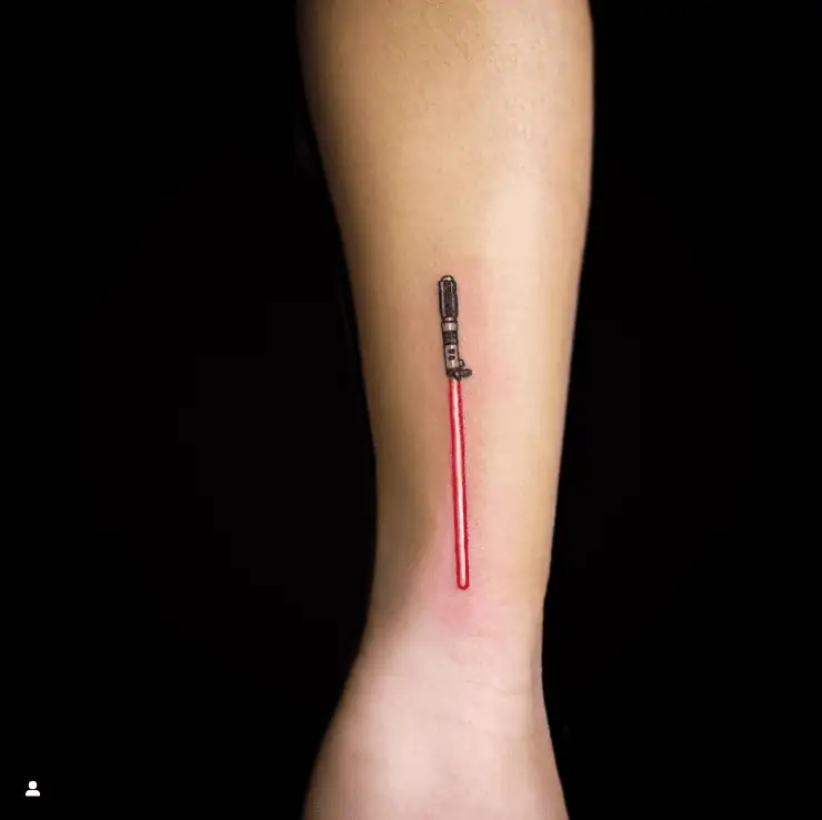 star wars lightsaber tattoo