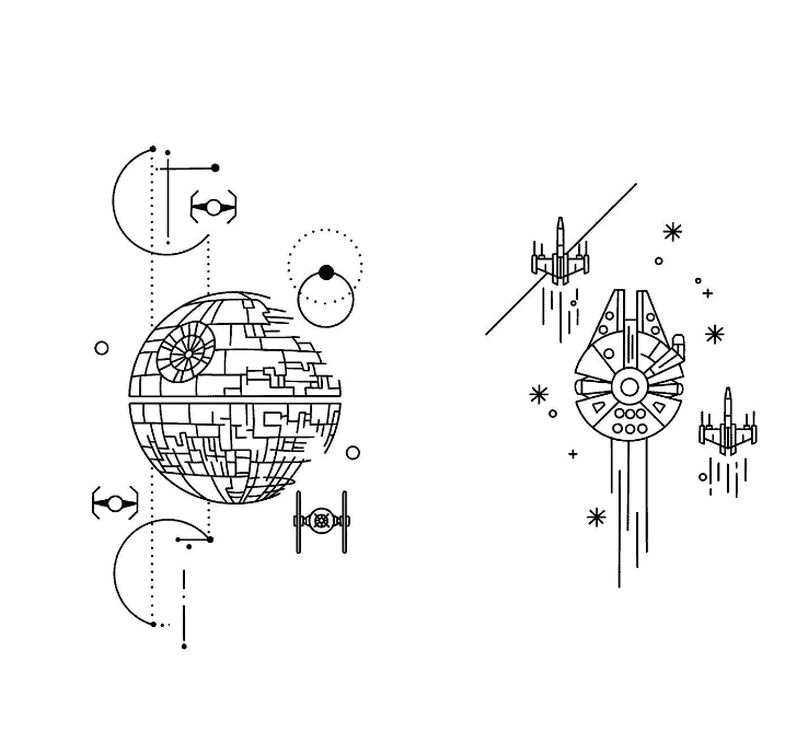 Star Wars Tattoo Minimalist HD Png Download  vhv