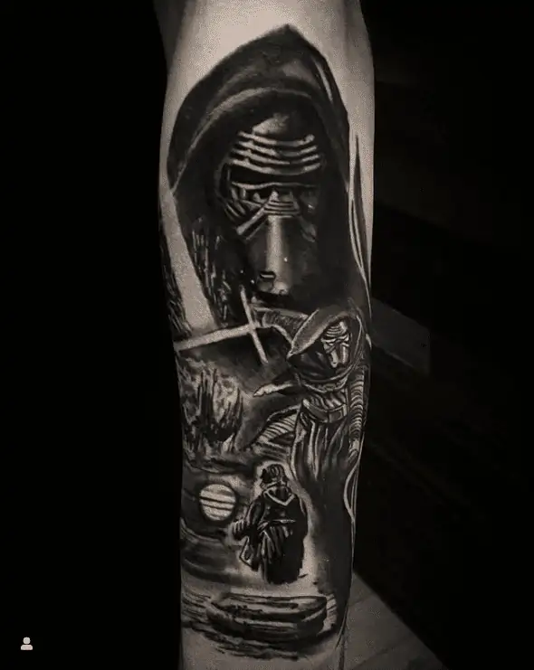 star wars tattoo the hero and the antagonist