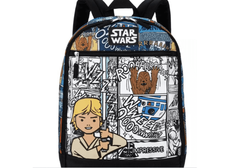 Disney Store Luke Skywalker Star Wars Comic Art Backpack Back To School