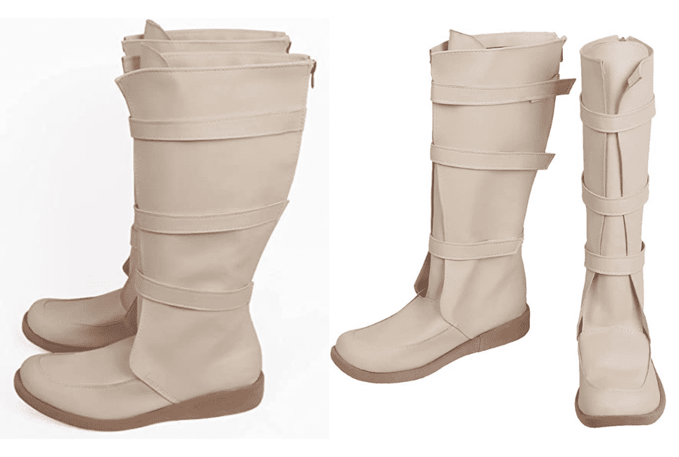 Luke Skywalker Cosplay Boots White Leather