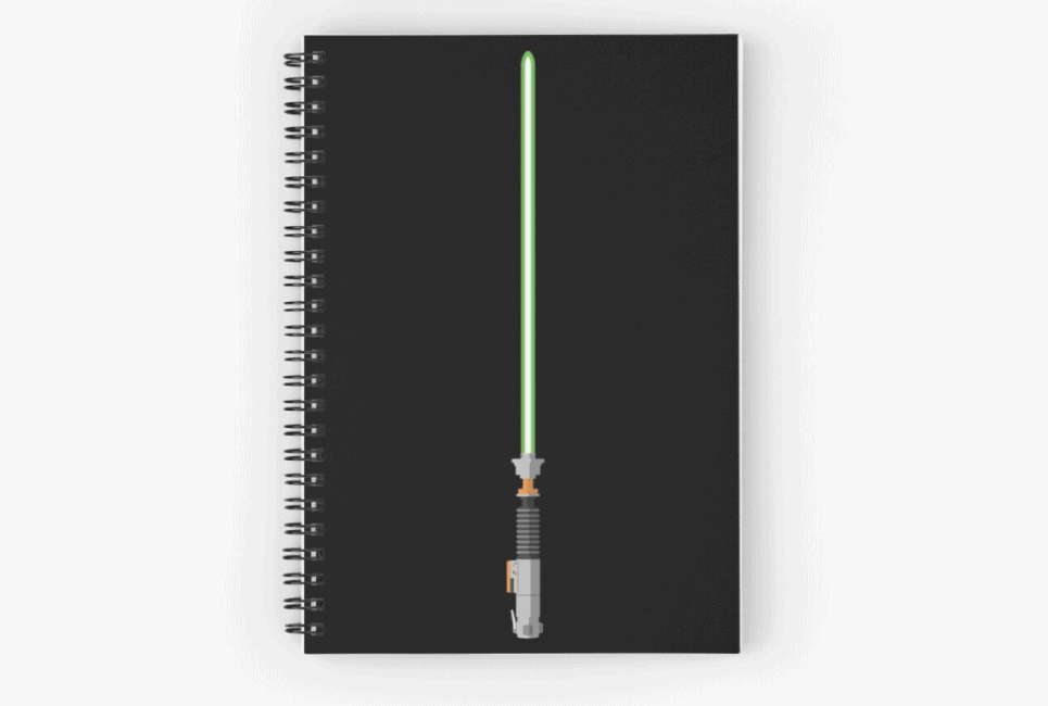 Luke Skywalker Lightsaber Spiral Notebook