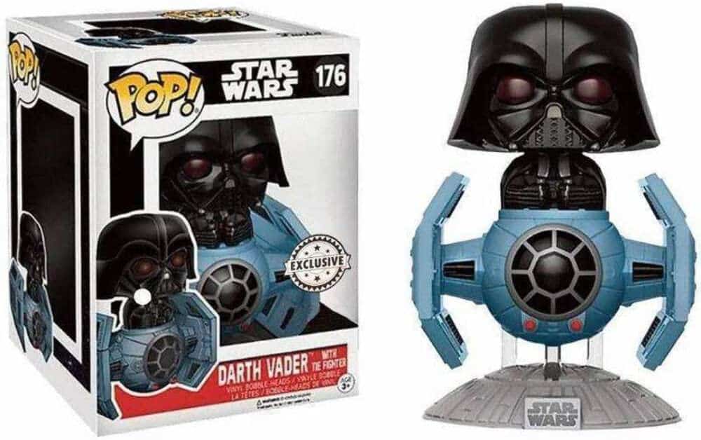 TIE Fighter with Darth Vader funko pop