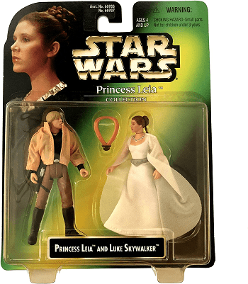 star wars princess leia & luke skywalker action figure 2-pack